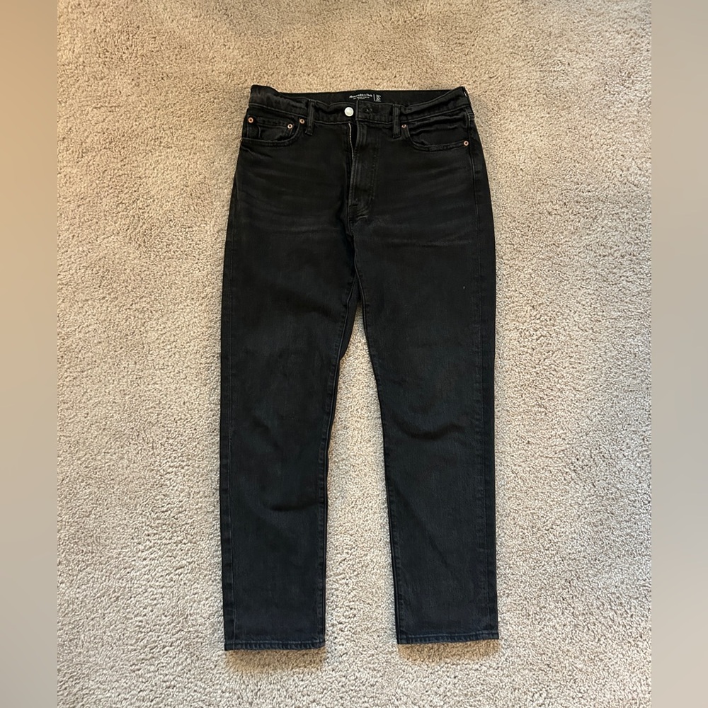Abercrombie & Fitch Vintage Straight Jean in Washed Black - 32x32